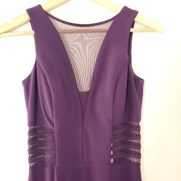 Morgan & CO ILLUSION PANEL CUTOUT A-LINE DRESS - Picture 6 of 12